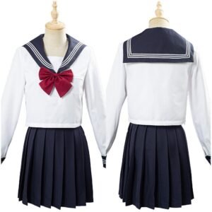 Jk High School Uniform Class Uniform Students Clothing Summer Navy Sailor Suit Cosplay Top Skirt Outfit