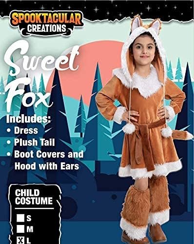 Spooktacular Creations Halloween Fox Costume for Girls, Kids Fox Costume Child for Halloween Dress Up, Jungle-themed Party - Image 6