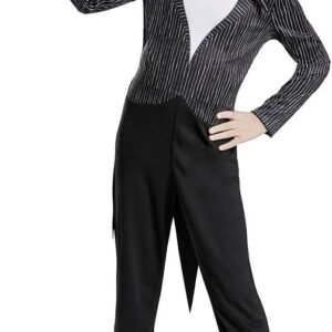 Nightmare Before Christmas Jack Skellington Costume for Kids, Official Nightmare Before Christmas Costume, Medium (7-8)