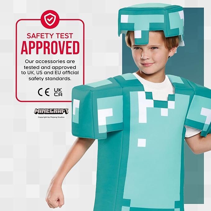 Kids Minecraft Armor Deluxe Halloween Costume - Image 5