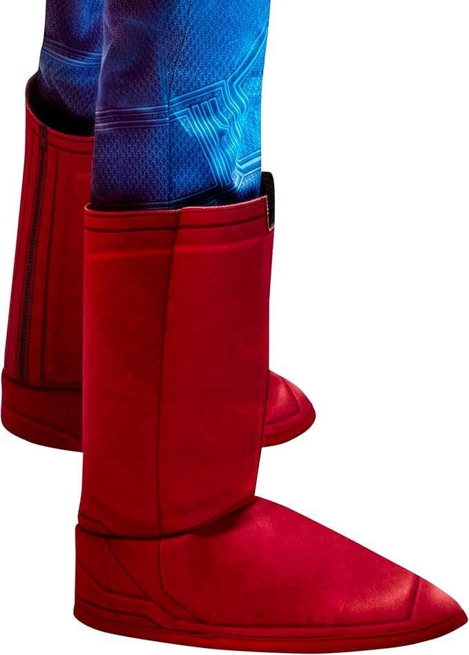 Rubies Superman Deluxe Kids Boys Costume Jumpsuit with Shoe Covers and Cape - Image 6