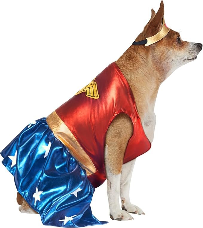 DC Comics: Wonder Woman Pet Costume for For Dogs or Cats by Rubies, Medium - Image 4