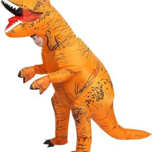 Inflatable Dinosaur Costume Adult&Kid, Blow Up Inflatable Trex Costume for Halloween Themed Party Cosplay