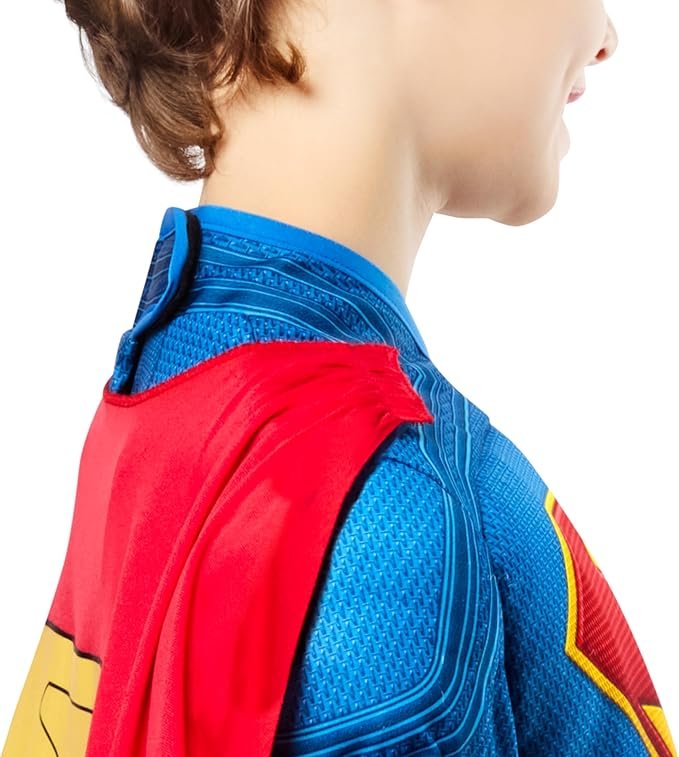 Rubies Superman Deluxe Kids Boys Costume Jumpsuit with Shoe Covers and Cape - Image 4