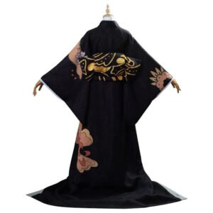 Kibutsuji Muzan Kimono Dress Kimetsu No Yaiba Female Form Outfit Cosplay Costume
