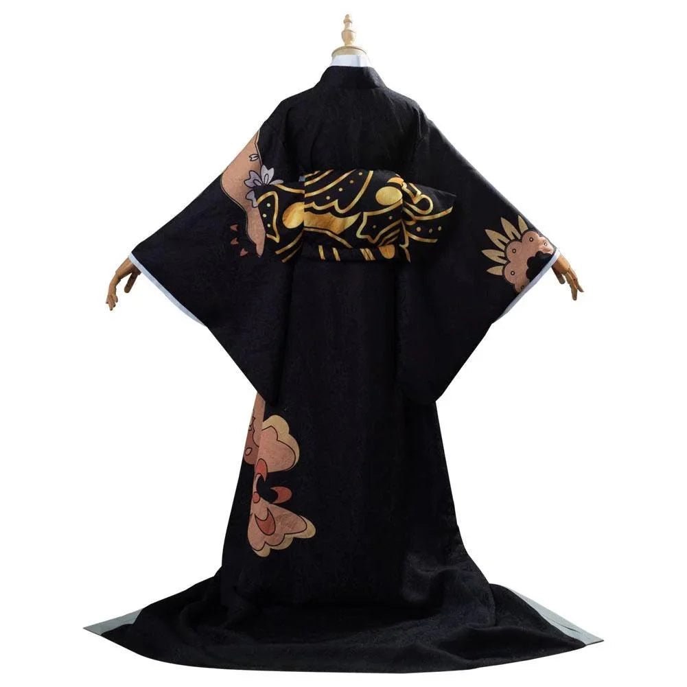 Kibutsuji Muzan Kimono Dress Kimetsu No Yaiba Female Form Outfit Cosplay Costume