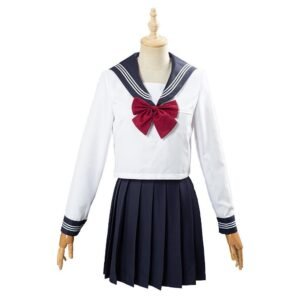 Jk High School Uniform Class Uniform Students Clothing Summer Navy Sailor Suit Cosplay Top Skirt Outfit