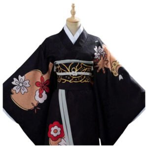 Kibutsuji Muzan Kimono Dress Kimetsu No Yaiba Female Form Outfit Cosplay Costume